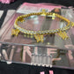 Dainty Diamonds Butterfly Gold and Silver Anklets - Ikonik Idoll