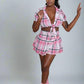 Dollface Skater 2 pc Plaid Skirt Set LARGE - Ikonik Idoll