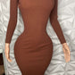Eat Me Up Chocolate Brown Deep Backless Dress - Medium - Ikonik Idoll