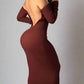 Eat Me Up Chocolate Brown Deep Backless Dress - Medium - Ikonik Idoll