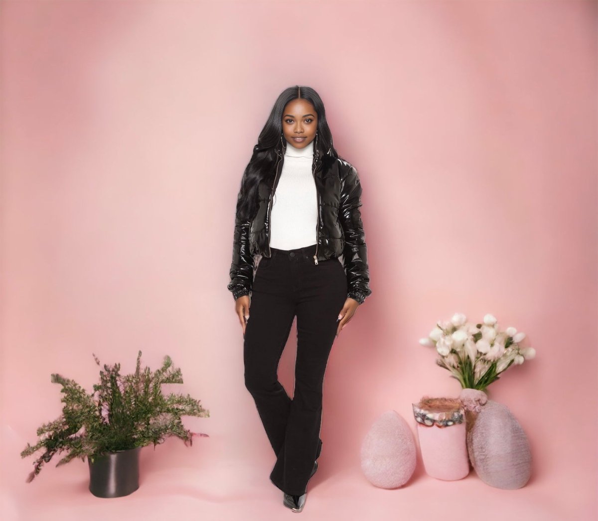 Ebony Frost Puffer Coat SMALL - Ikonik Idoll