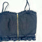 It Girl Black Denim Crop Top