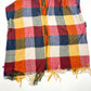 Fringe Frenzy Multicolor Plaid Kimono (Small to 3X) Orange and Burgundy