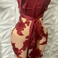 Fall for You Burgundy Nude Dress (Medium) - Ikonik Idoll