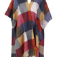 Fringe Frenzy Multicolor Plaid Kimono (Small to 3X) Orange and Burgundy - Ikonik Idoll