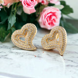 GOLD Open Heart Jayda earrings - Ikonik Idoll
