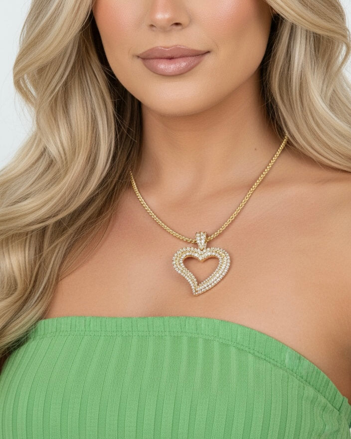 GOLD Open Heart Jayda necklace