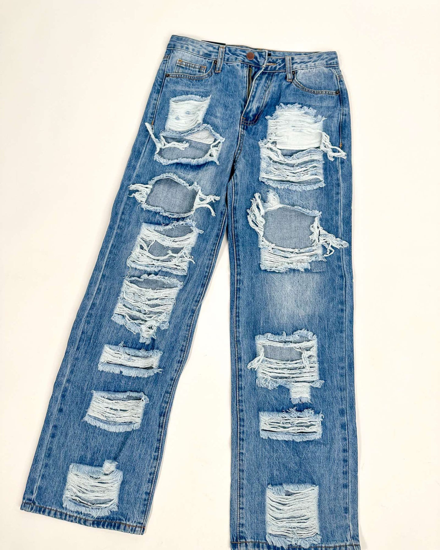 Wild Child High Waist Ripped Denim Jeans