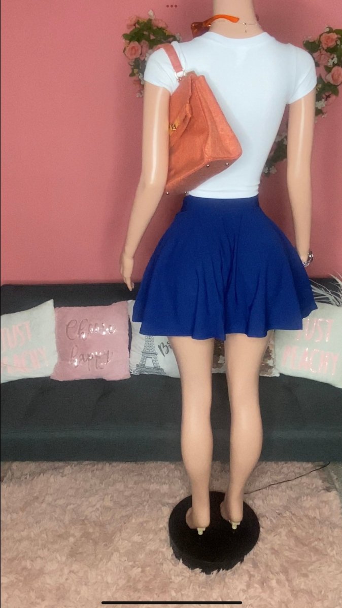 Hot Girl Summer tennis skirt with pockets - Red, Blue, Green (Small to X - large) - Ikonik Idoll