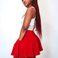 Hot Girl Summer tennis skirt with pockets - Red, Blue, Green (Small to X - large) - Ikonik Idoll