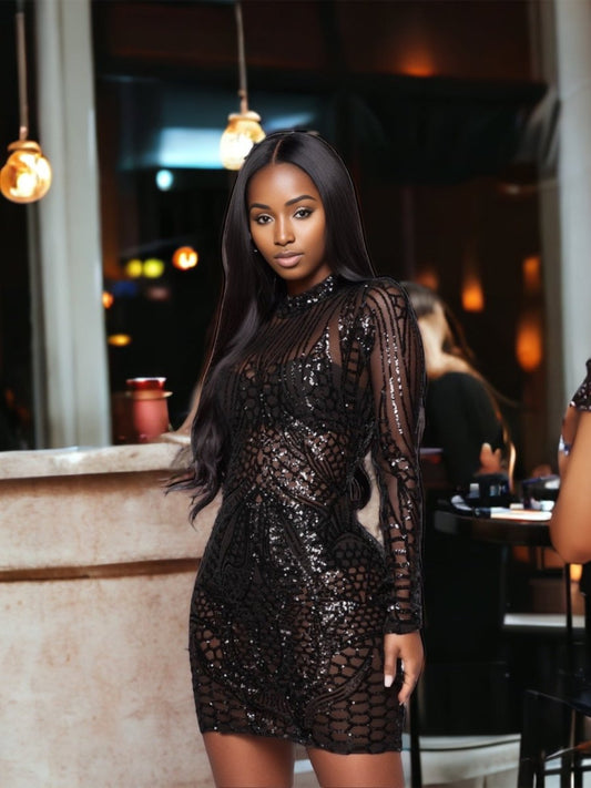 I’m The Star Sequin Dress MEDIUM - Ikonik Idoll