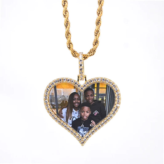 Custom Ikon Heart Pendant Necklace