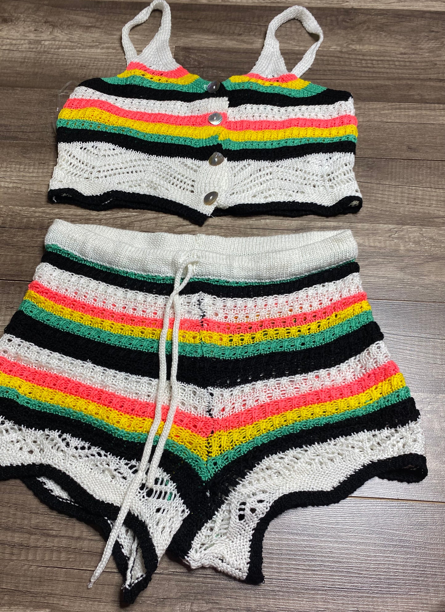 Miami Nights Crochet Short Set MEDIUM