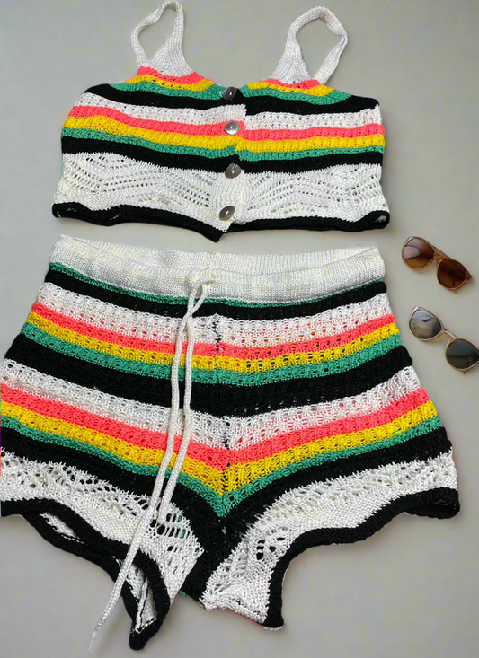 Miami Nights Crochet Short Set MEDIUM