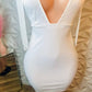 Kiss My Sass V - Cut Tassle Dress - Black, White - Ikonik Idoll