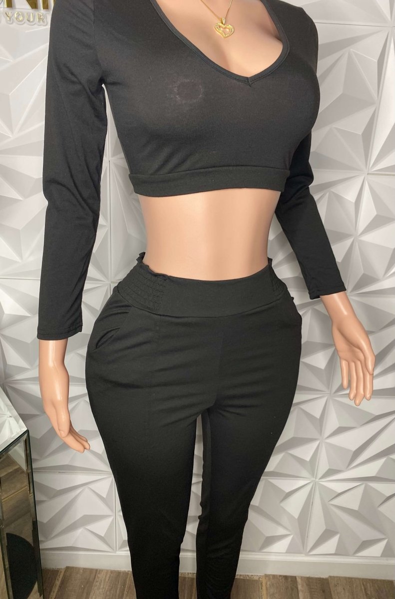 Lady Legends Athletic Jogging Set Black - Ikonik Idoll