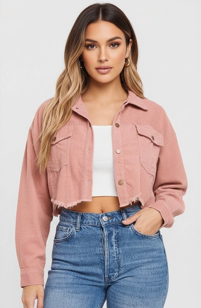 Layla Pink Distressed Jacket