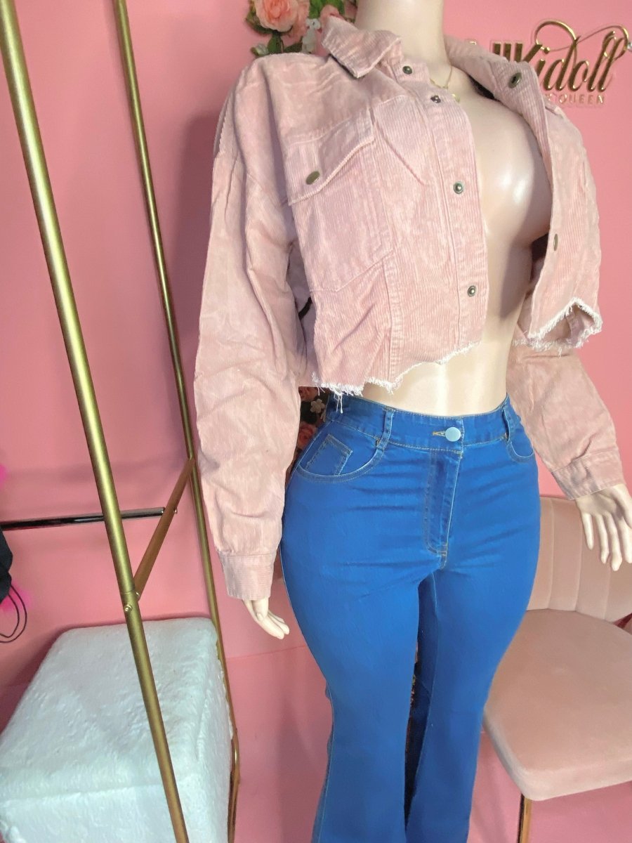 Layla Pink Distressed Jacket - Ikonik Idoll