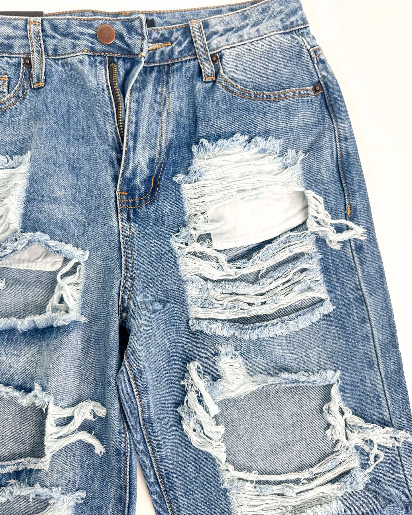 Wild Child High Waist Ripped Denim Jeans