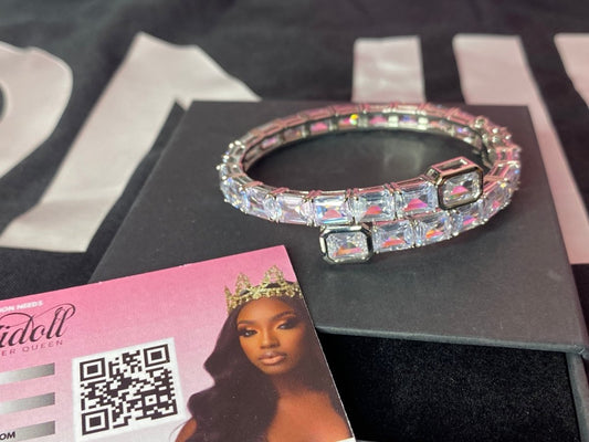 Lux Baguette Silver Bracelet - Ikonik Idoll