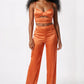 Act Bad Orange 2 Pc Flared Pant Set
