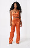 Act Bad Orange 2 Pc Flared Pant Set