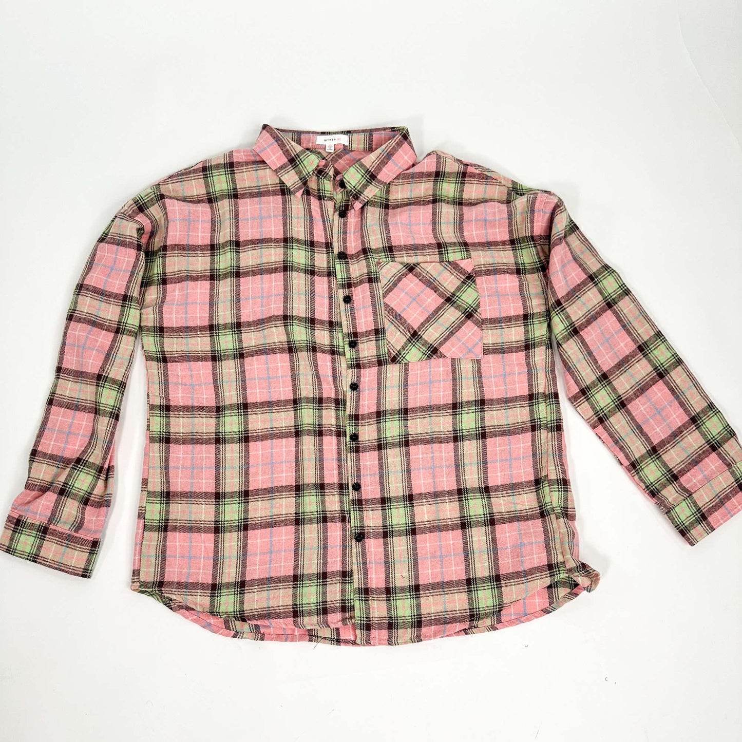 Pretty In Pink Plaid Button Down Shirt