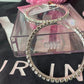 Oversized studded rhinestone hoop gold and silver earrings - Ikonik Idoll