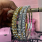 Oversized studded rhinestone hoop gold and silver earrings - Ikonik Idoll