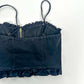 It Girl Black Denim Crop Top