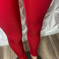 Playful Heart Ribbed Jumpsuit Red - Ikonik Idoll