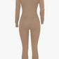 Playful Heart Ribbed Jumpsuit Tan - Ikonik Idoll