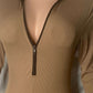 Playful Heart Ribbed Jumpsuit Tan - Ikonik Idoll