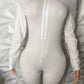 Playful Heart Ribbed Jumpsuit White - Ikonik Idoll