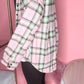 Pretty In Pink Plaid Button Down Shirt - Ikonik Idoll