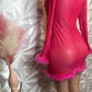 Barbie Doll Pink Feather Rhinestone Dress