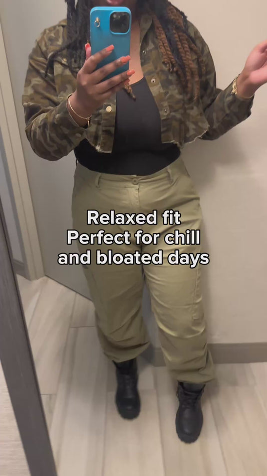 Y2K Sage Cargo Pants Plus (1X-3X)