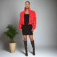 Ruby Red Puffer Coat SMALL - Ikonik Idoll