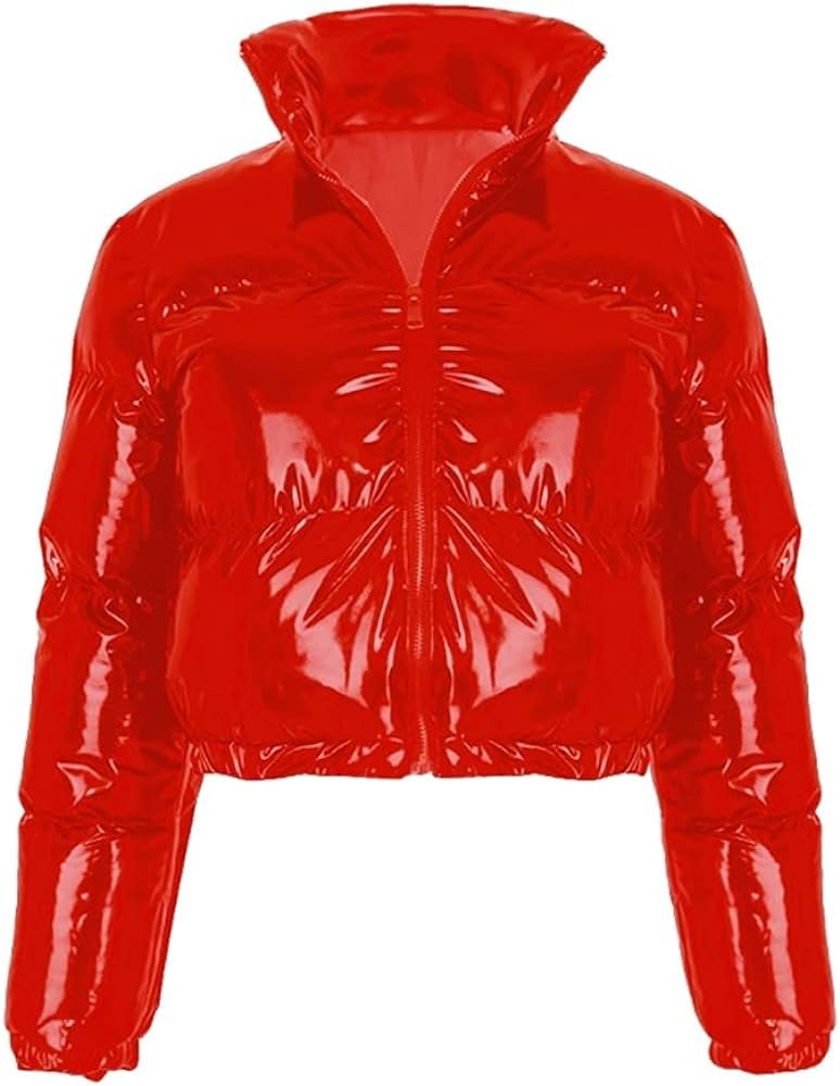 Ruby Red Puffer Coat SMALL - Ikonik Idoll