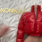 Ruby Red Puffer Coat SMALL - Ikonik Idoll