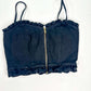 It Girl Black Denim Crop Top