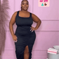Scrumptious Mama Ruched Dress - Pink and Green colors plus size (X - Large to 3X) - Ikonik Idoll