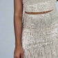 Showstopper Tan Gold Tinsel Skirt Set - Medium - Ikonik Idoll