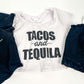 Lit Daze Tacos Tequila Graphic Crop T-Shirt