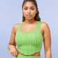 We Outside Tonight Neon Ribbed Corset Short Set Lime Green and Pink - Ikonik Idoll
