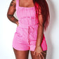 We Outside Tonight Neon Ribbed Corset Short Set Lime Green and Pink - Ikonik Idoll