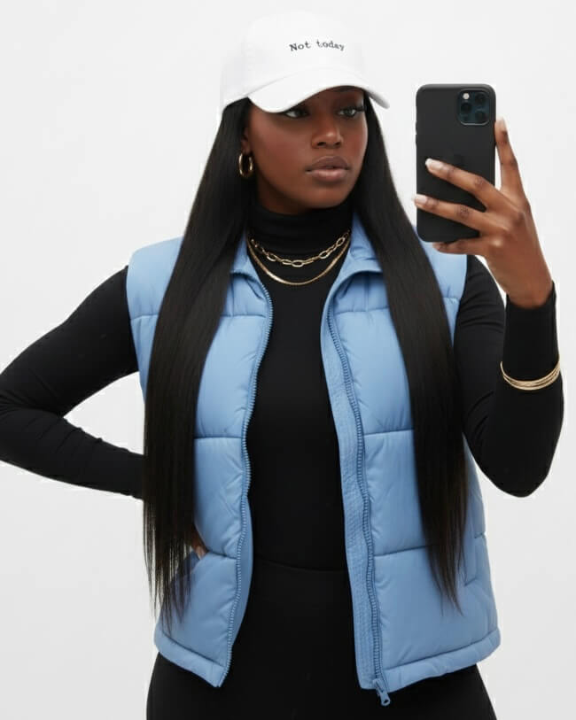 Not Today Embroidered Baseball Hat – White