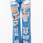 Wild Child High Waist Ripped Denim Jeans - Ikonik Idoll