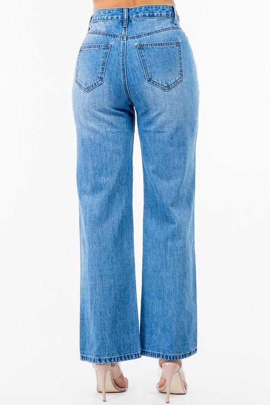 Wild Child High Waist Ripped Denim Jeans - Ikonik Idoll