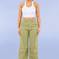 Y2K Sage Cargo Pants Plus (1X - 3X) - Ikonik Idoll